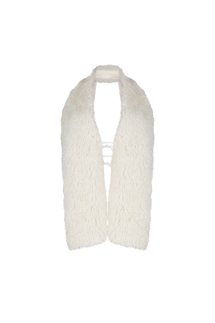 Sugar Puff Fur Halter Vest