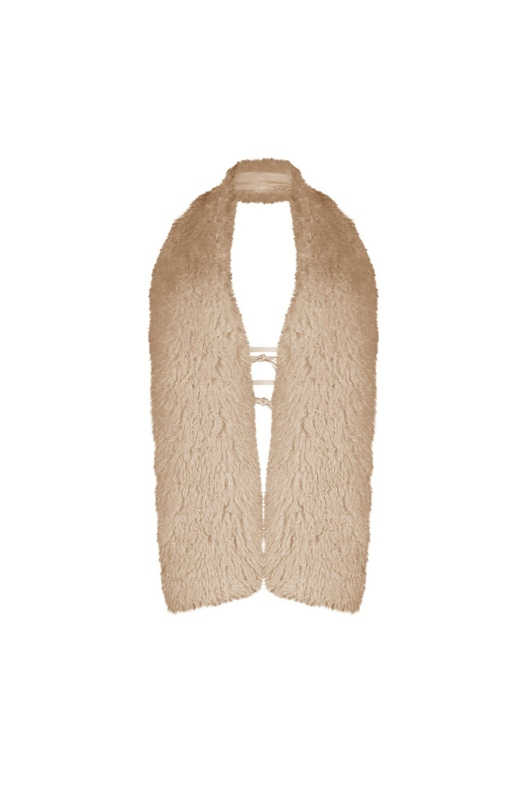 Sugar Puff Fur Halter Vest