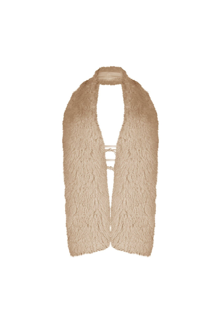 Sugar Puff Fur Halter Vest