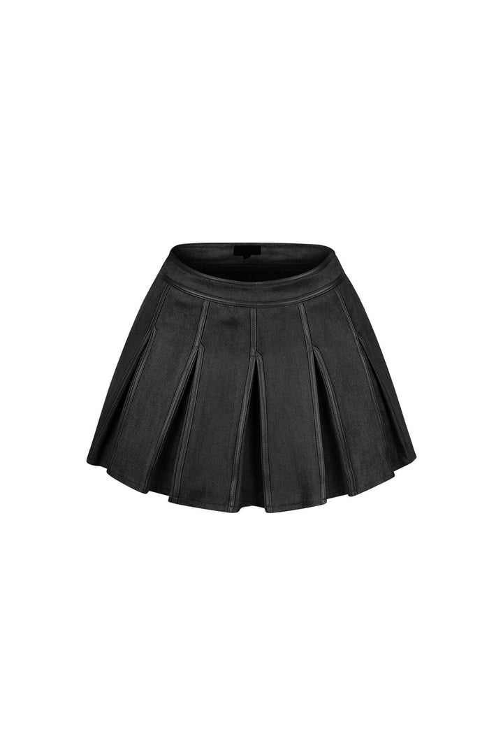 Wardrobe With Suede Mini Skirt