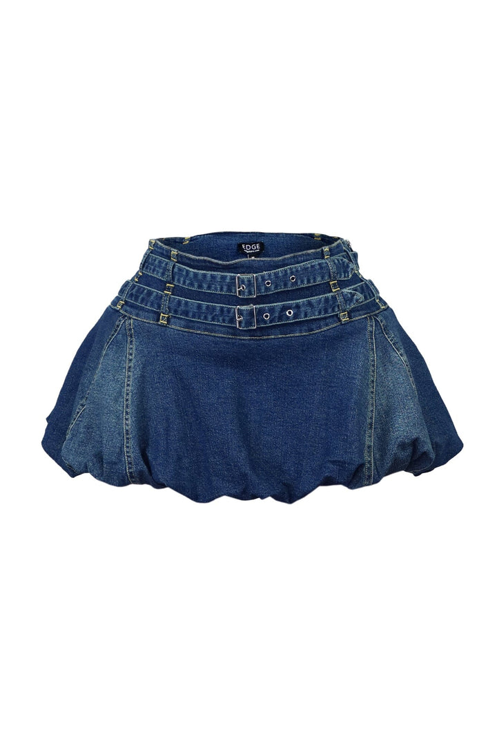 Leonie Denim Bubble Mini Skirt