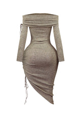 Karah Off Shoulder Sweater Midi Dress