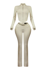 Jacqueline Zip Up Top &amp; Pants SET