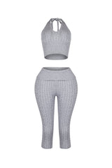 Calm Touch Knit Top &amp; Capri SET