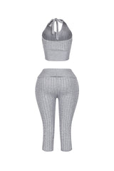 Calm Touch Knit Top &amp; Capri SET