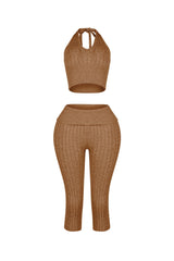 Calm Touch Knit Top &amp; Capri SET