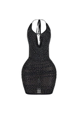 Alessia Rhinestone Mesh Mini Dress