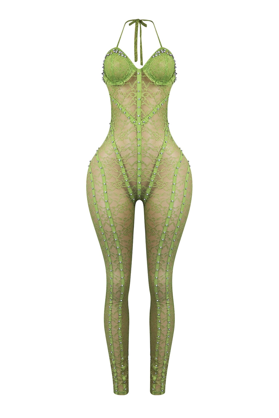 Sweet Alert Lace Rhinestone Jumpsuit