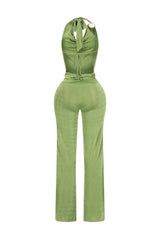 Vigo Luxe Slinky Halter Jumpsuit