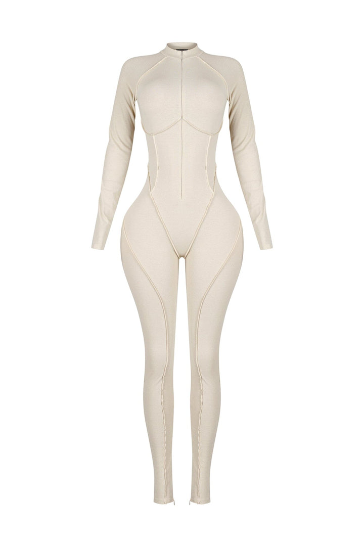 Stretch Fit Gym Ribbed Jumpsuit