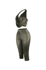Liquid Glimmer Halter Top &amp; Capri SET