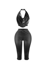 Liquid Glimmer Halter Top &amp; Capri SET