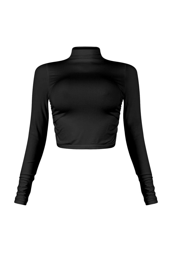 Touching Moment Mock Neck Top