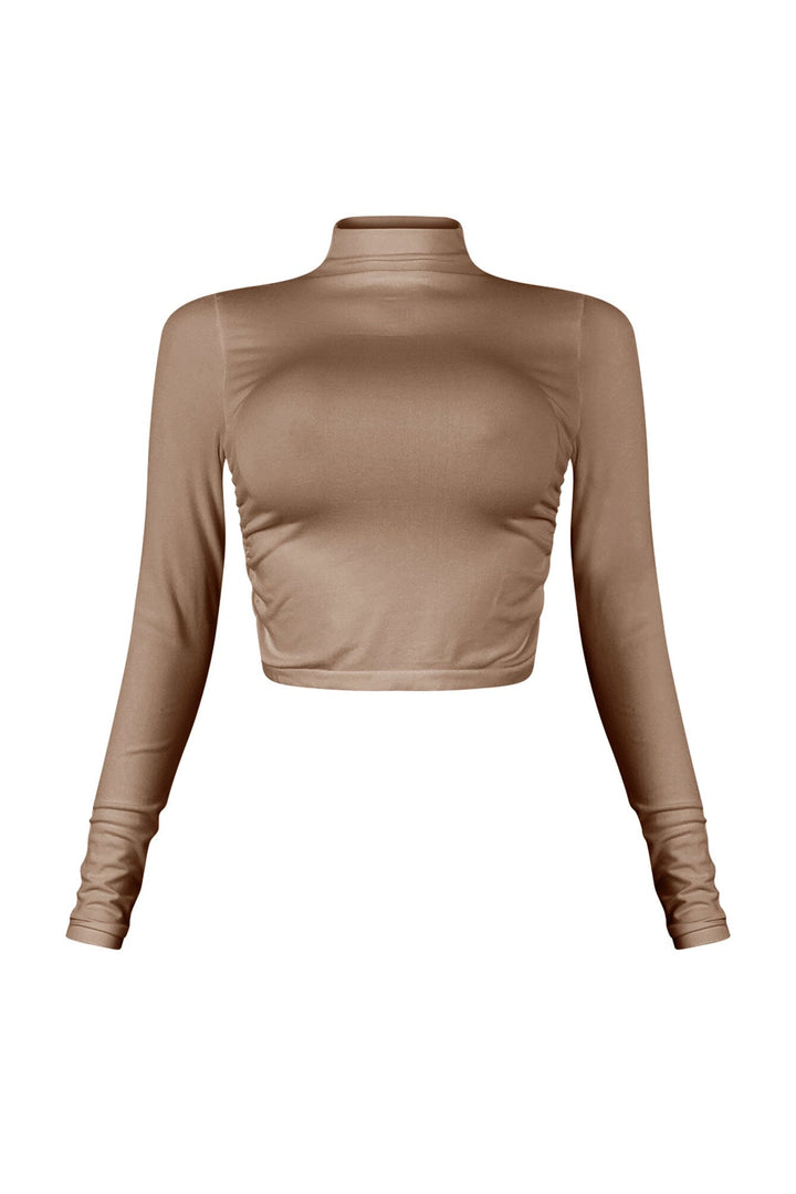 Touching Moment Mock Neck Top