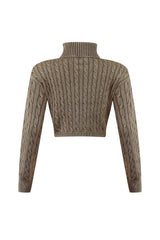 Vittoria Turtle Neck Cable Knit Sweater