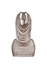 Popstar After Party Foil Mini Dress