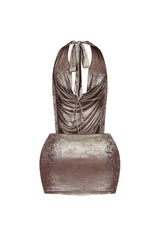 Popstar After Party Foil Mini Dress