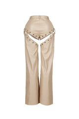 Jetta PU Lace Up Pants
