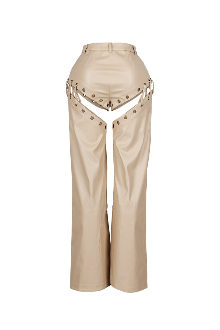 Jetta PU Lace Up Pants