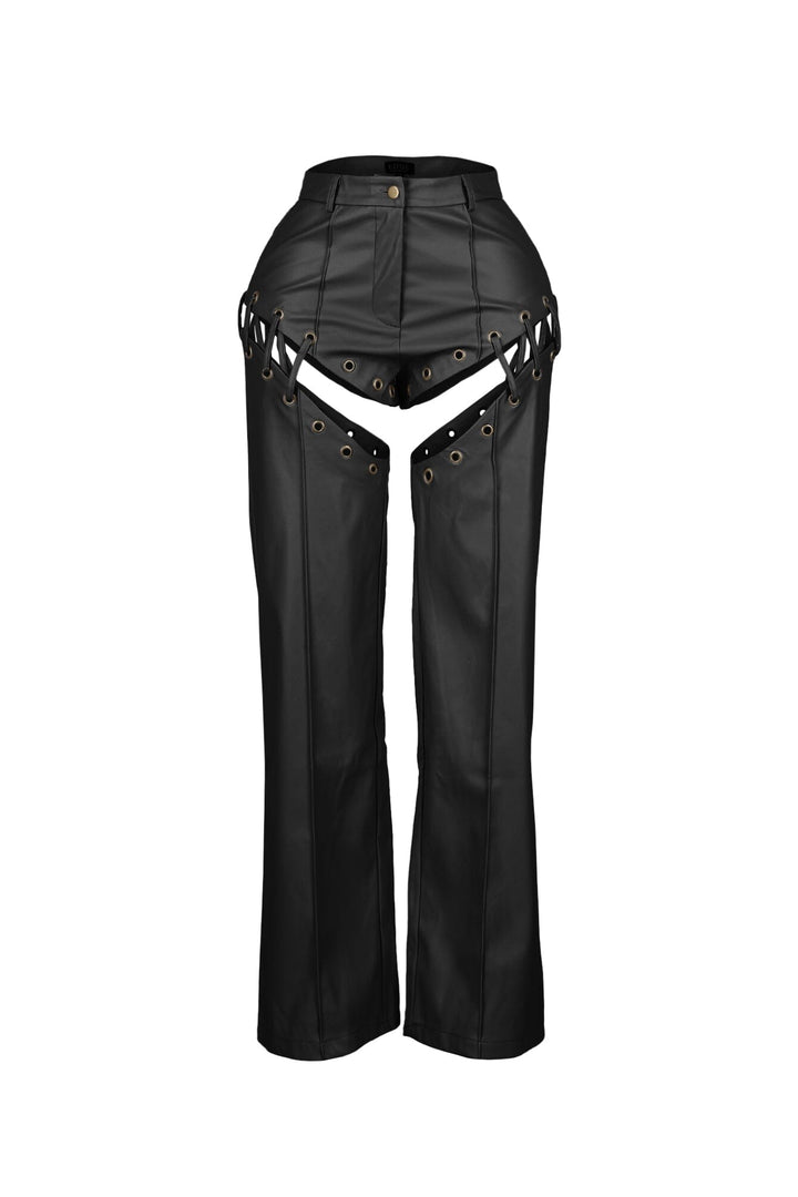 Jetta PU Lace Up Pants