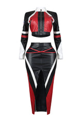 Abbey Faux Leather Jacket &amp; Skirt SET