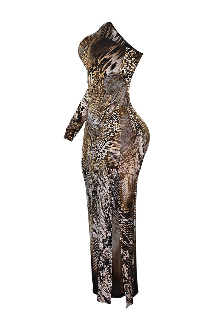 Sweet Venom One Shoulder Maxi Dress