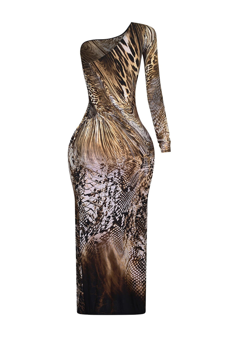 Sweet Venom One Shoulder Maxi Dress