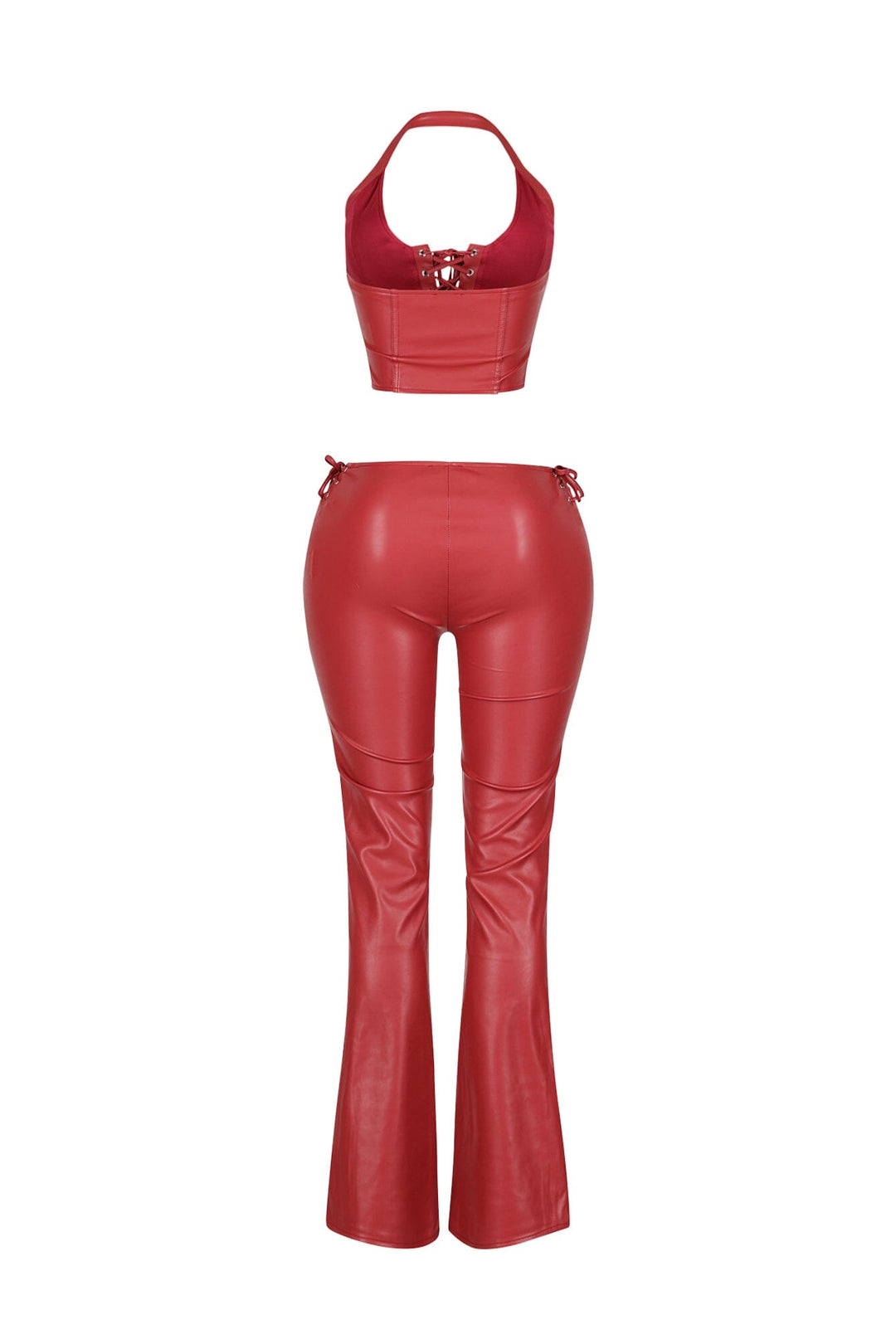 Vegas Vice PU Halter Top &amp; Pants SET