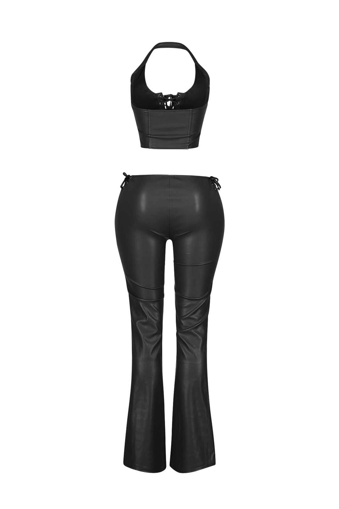 Vegas Vice PU Halter Top &amp; Pants SET
