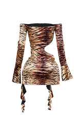 Velvet Roar Off Shoulder Dress