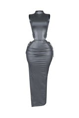 Astoria Faux Leather Maxi Dress