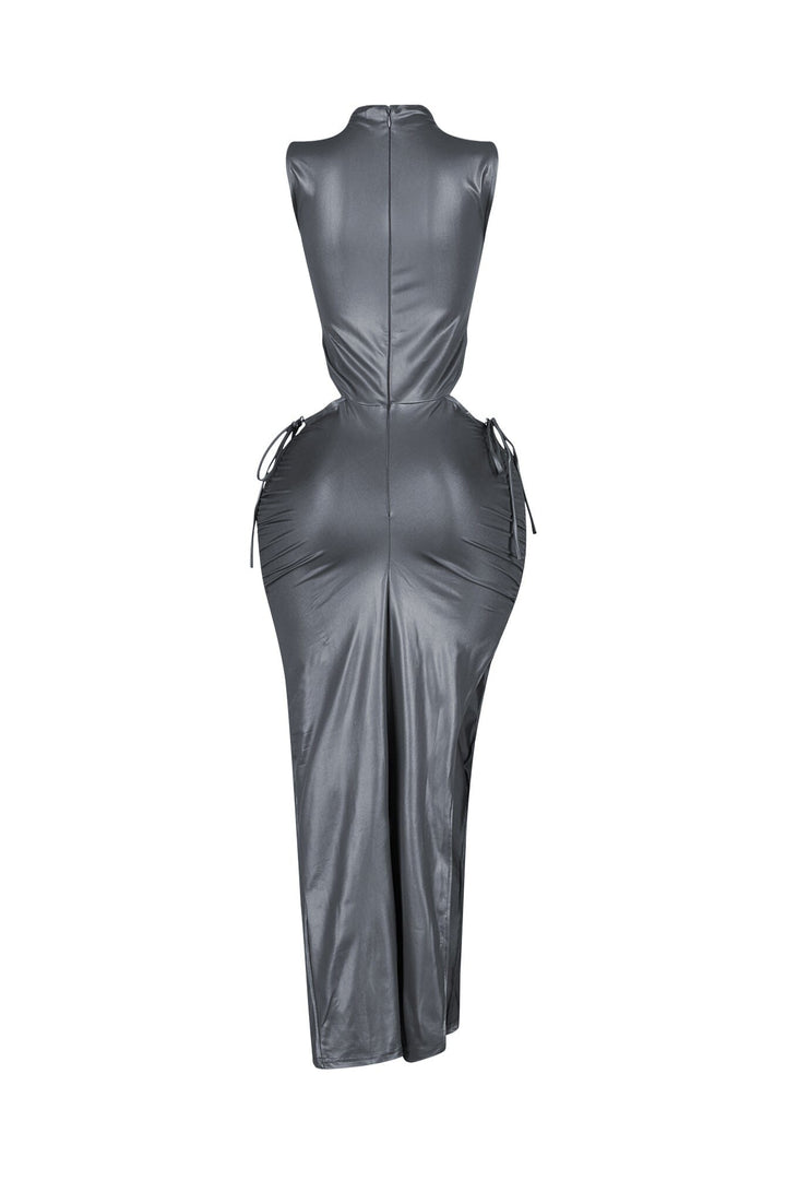 Astoria Faux Leather Maxi Dress