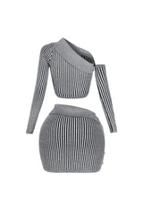 Romanticizing Fall Knit Top &amp; Skirt SET