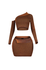 Romanticizing Fall Knit Top &amp; Skirt SET