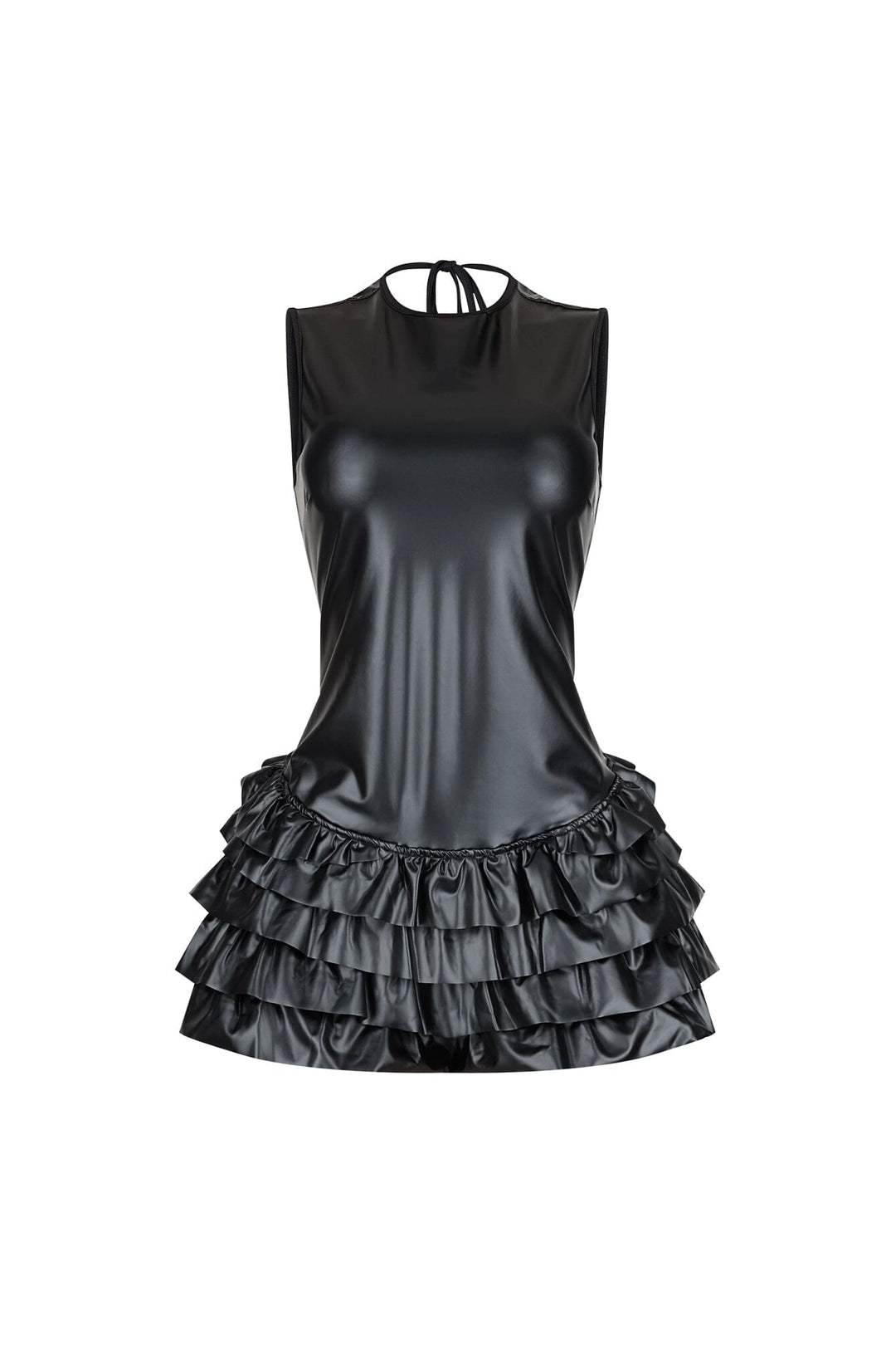 Somma Faux Leather PU Micro Dress