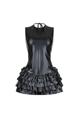 Somma Faux Leather PU Micro Dress