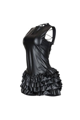 Somma Faux Leather PU Micro Dress