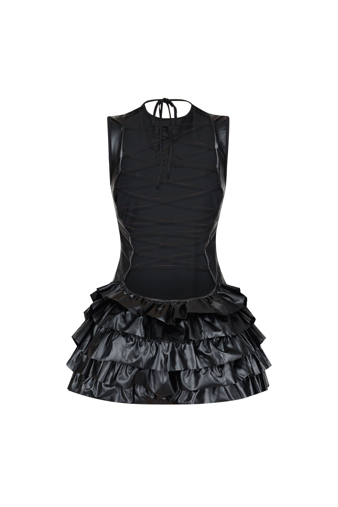 Somma Faux Leather PU Micro Dress