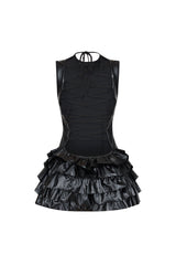 Somma Faux Leather PU Micro Dress