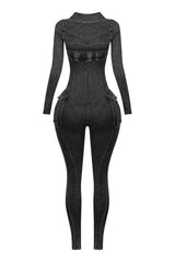 Jennie Mineral Washed Jumpsuit With Cardigan