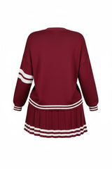Jena Knit Button Down Cardigan &amp; Skirt SET