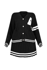 Jena Knit Button Down Cardigan &amp; Skirt SET