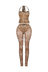 Primal Allure Mesh Leopard Corset &amp; Pants SET