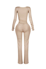 Sunday Drape Soft Henley Top &amp; Pants SET
