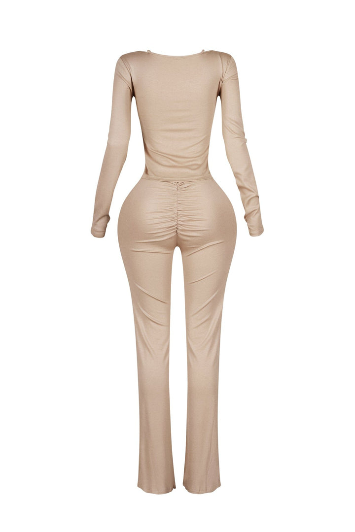 Sunday Drape Soft Henley Top &amp; Pants SET