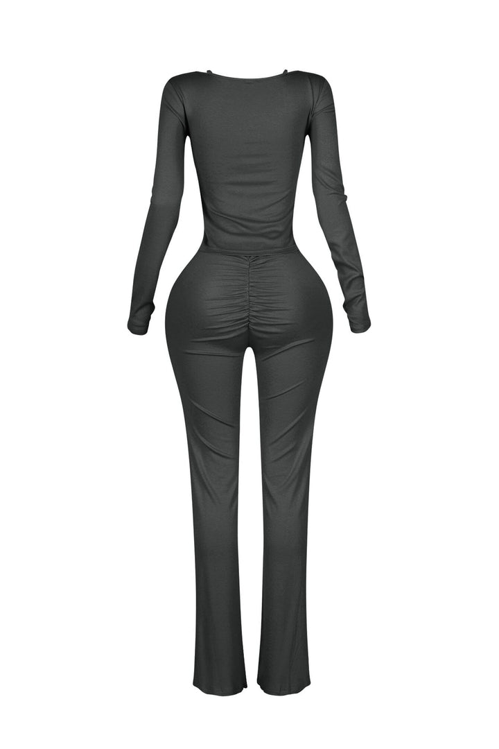 Sunday Drape Soft Henley Top &amp; Pants SET