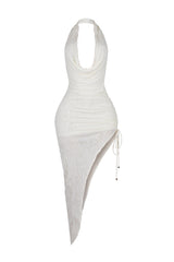 Seraphine Ruffle Cowl Neck Maxi Dress
