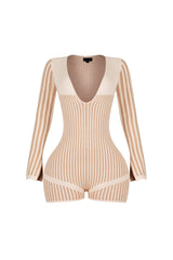 Stripe Bow Back Babe Romper