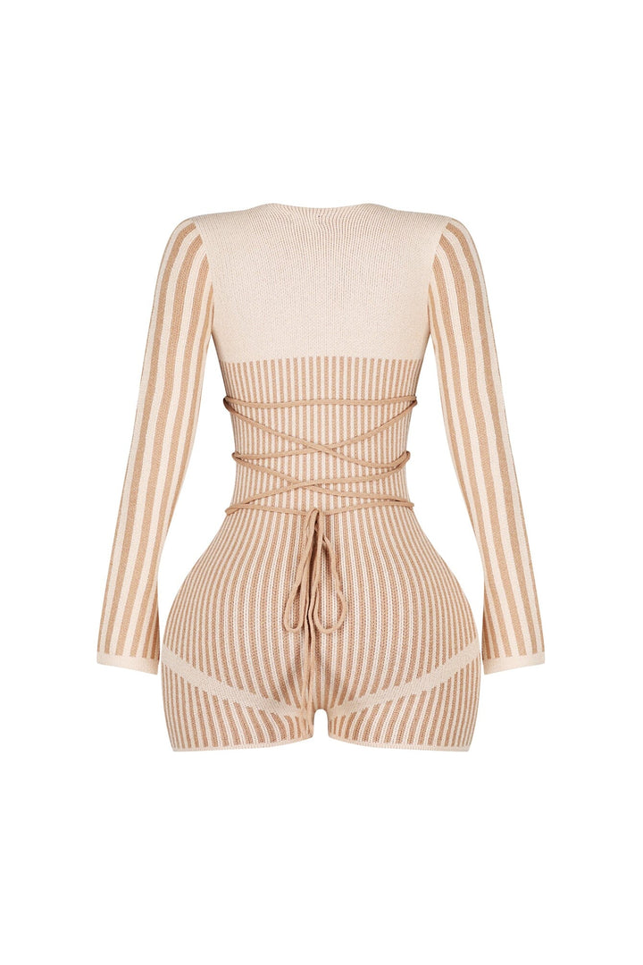 Stripe Bow Back Babe Romper