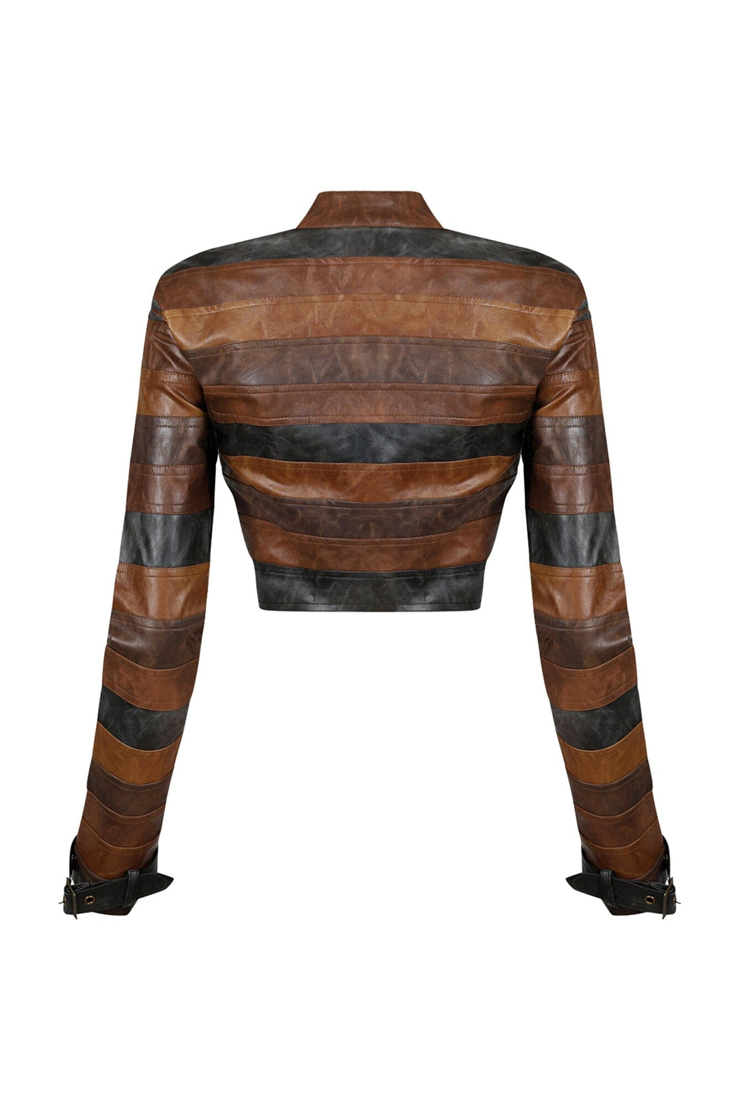 Savanna PU Color Block Jacket
